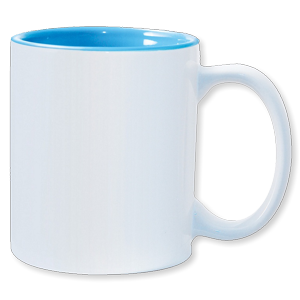 11oz Light Blue Photo Mug