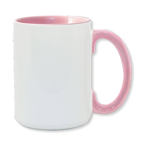 15oz pink interior handle Photo Mug