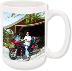 Motorcycle printed mug