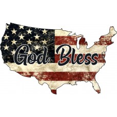 God Bless USA Vintage Flag