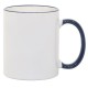 11oz Blue Rim Handle Mug