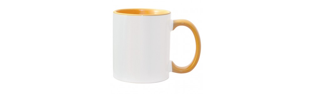 11oz Color Combo Golden Yellow Mug