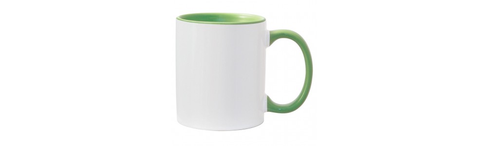11oz Color Combo Light Green Mug