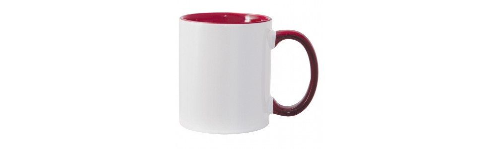 11oz Color Combo Maroon Mug
