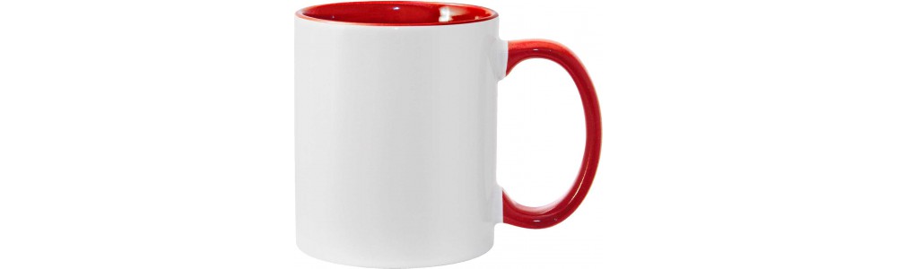 11oz Color Combo Red Mug