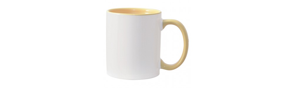 11oz Color Combo Yellow Mug