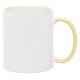 11oz Yellow Rim Handle Mug