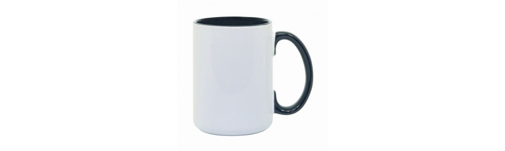 15oz Color Combo Black Mug
