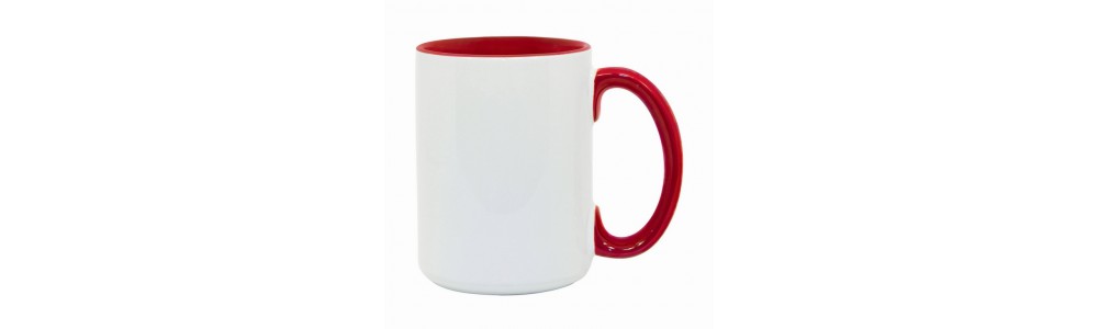 15oz Color Combo Red Mug