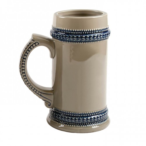 22 oz German Beer Stein Blue/grey Personalized Photo Mugs Custom