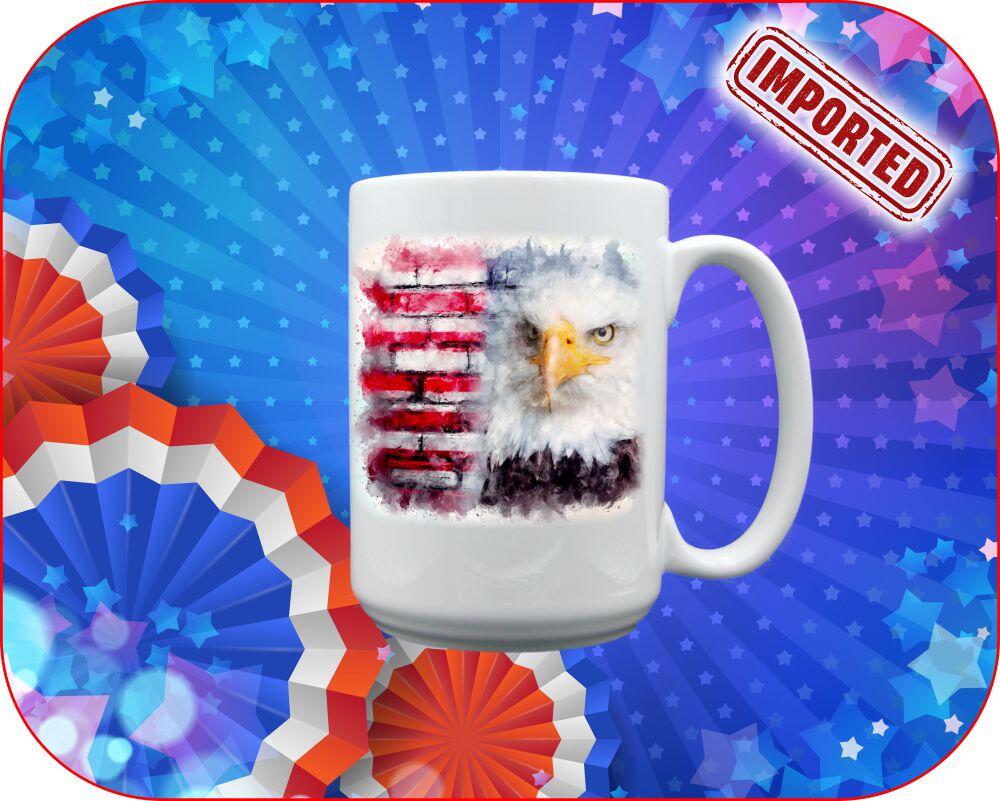 Watercolor Eagle USA Mug - Image 6