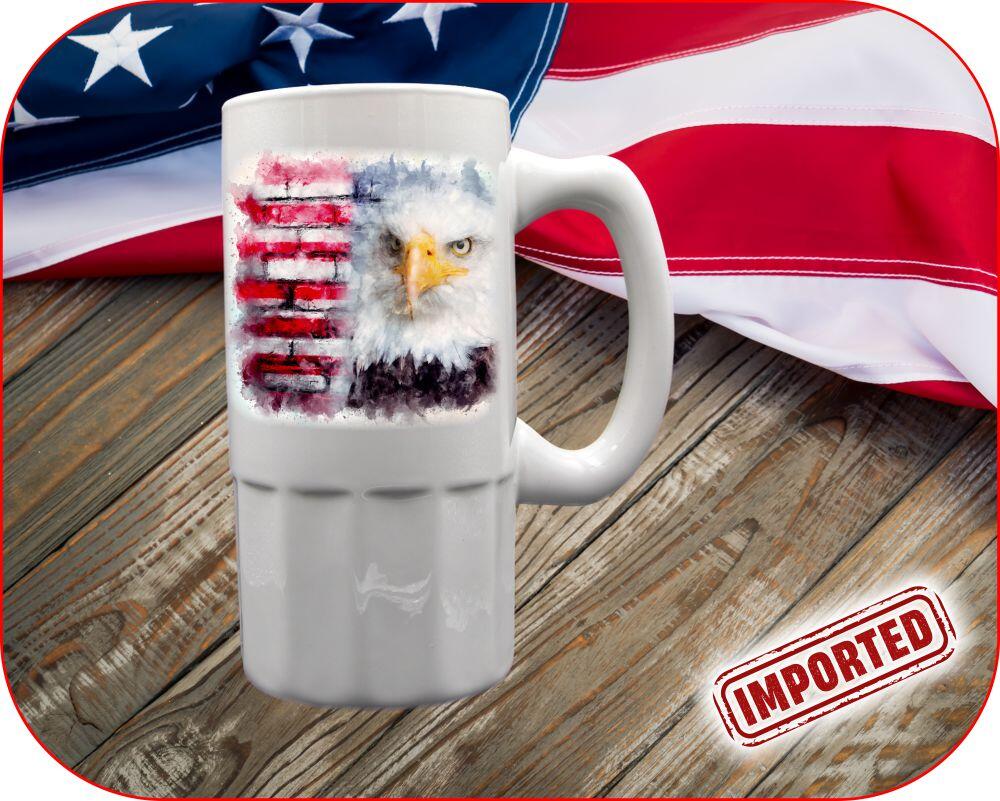 Watercolor Eagle USA Mug - Image 8
