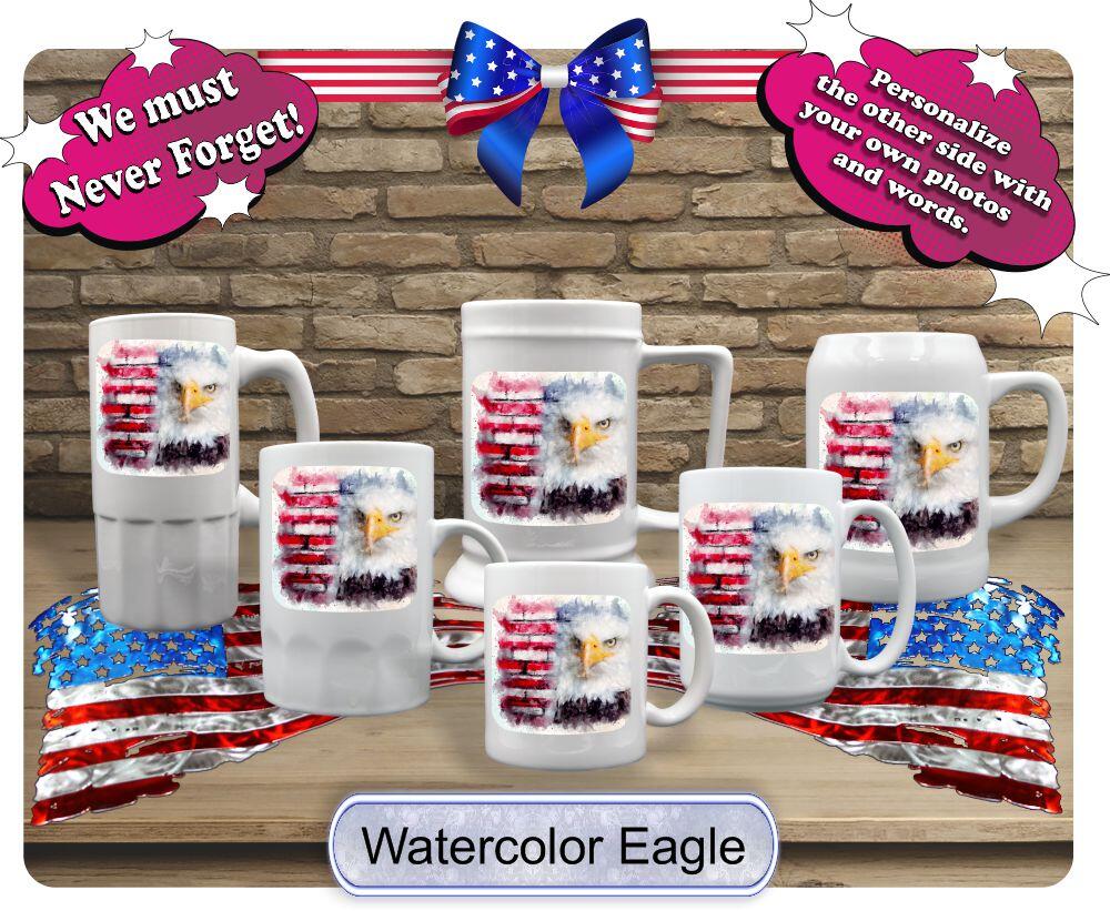 Watercolor Eagle USA Mug - Image 2