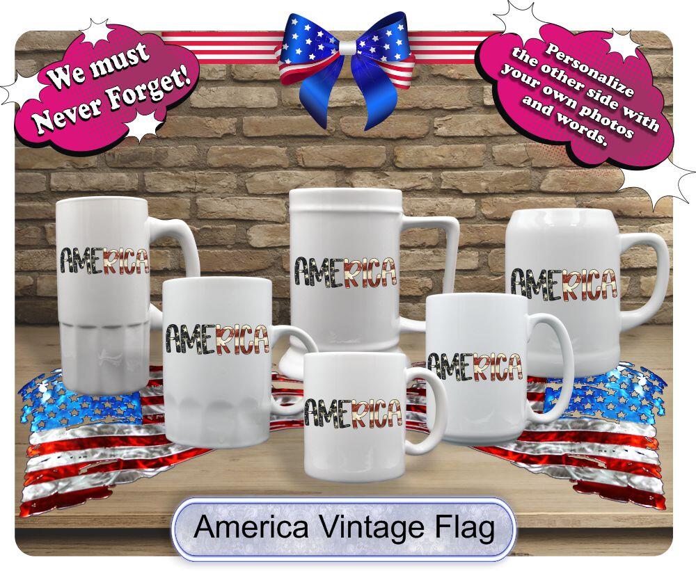 America Vintage Flag - Image 2